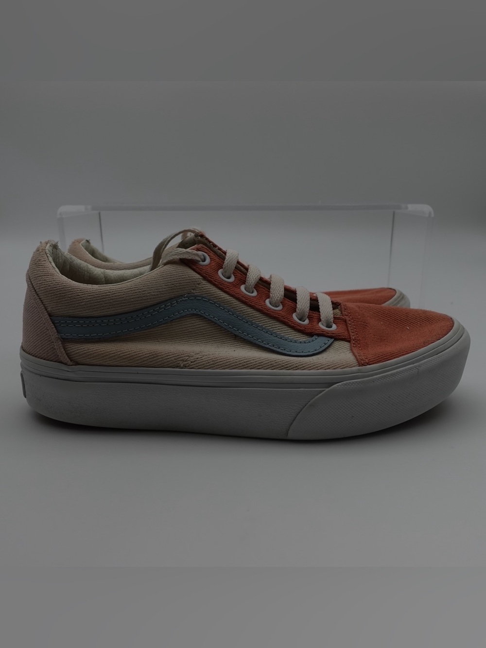 Vans Old Skool Platform Women 7.5 Shoes Pink Casual Retro Sneakers